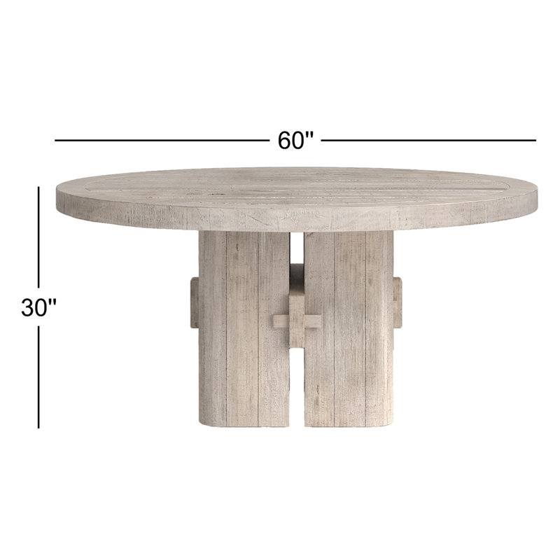 Rosemount 60" Solid Wood Dining Table, Beige