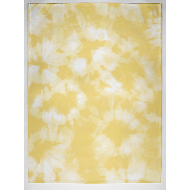 Betty Plain Weave / Muslin Throw Blanket, Yellow