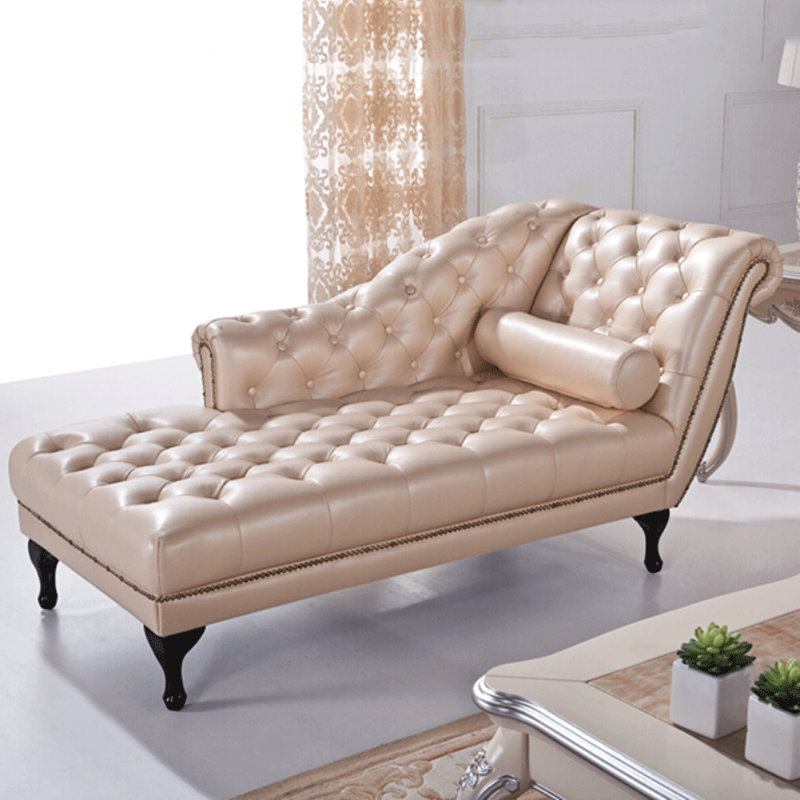 Canapé moderne minimaliste de couleur champagne, Orienté à droite