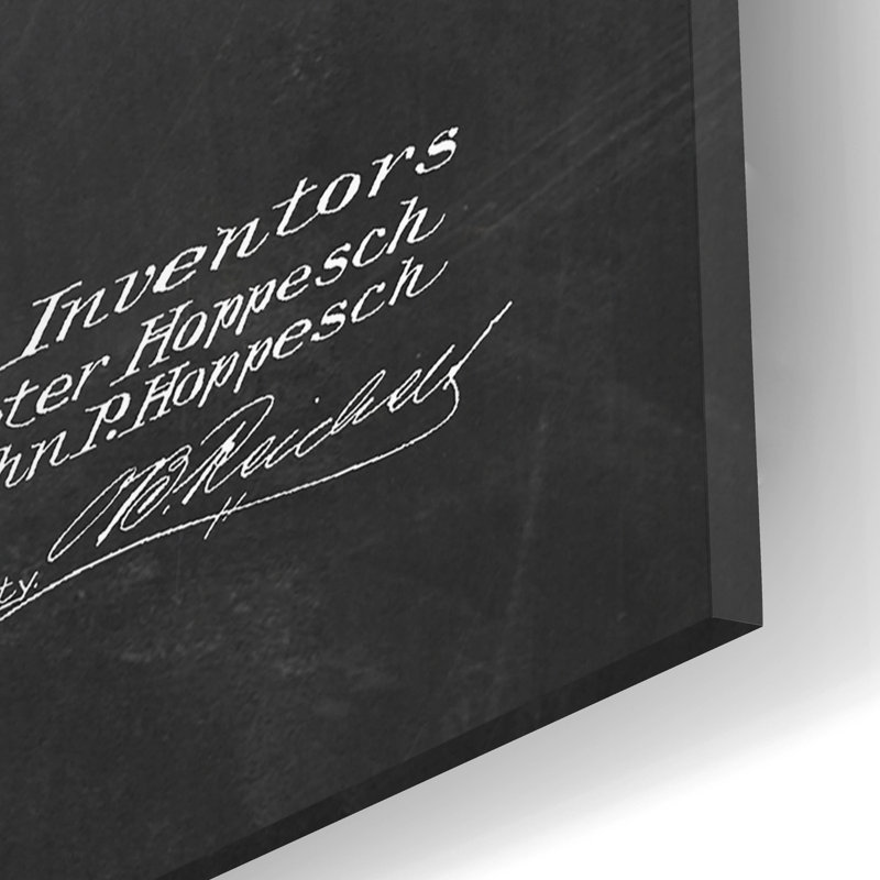 «Horseshoe Blueprint Vernis Chalkboard», art mural en verre acrylique, H 16 po x l 12 po x P 0,13 po