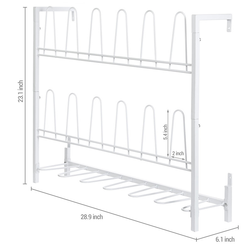 9 Pair Shoe Rack, White
