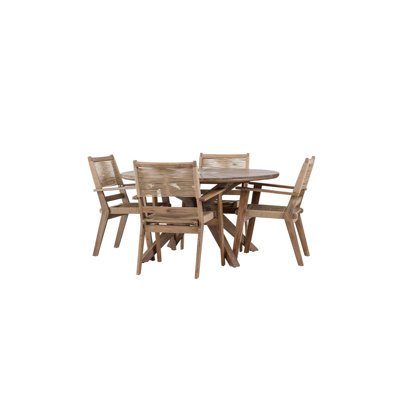 Jayla 4 - Person Patio Dining Set with Round Table