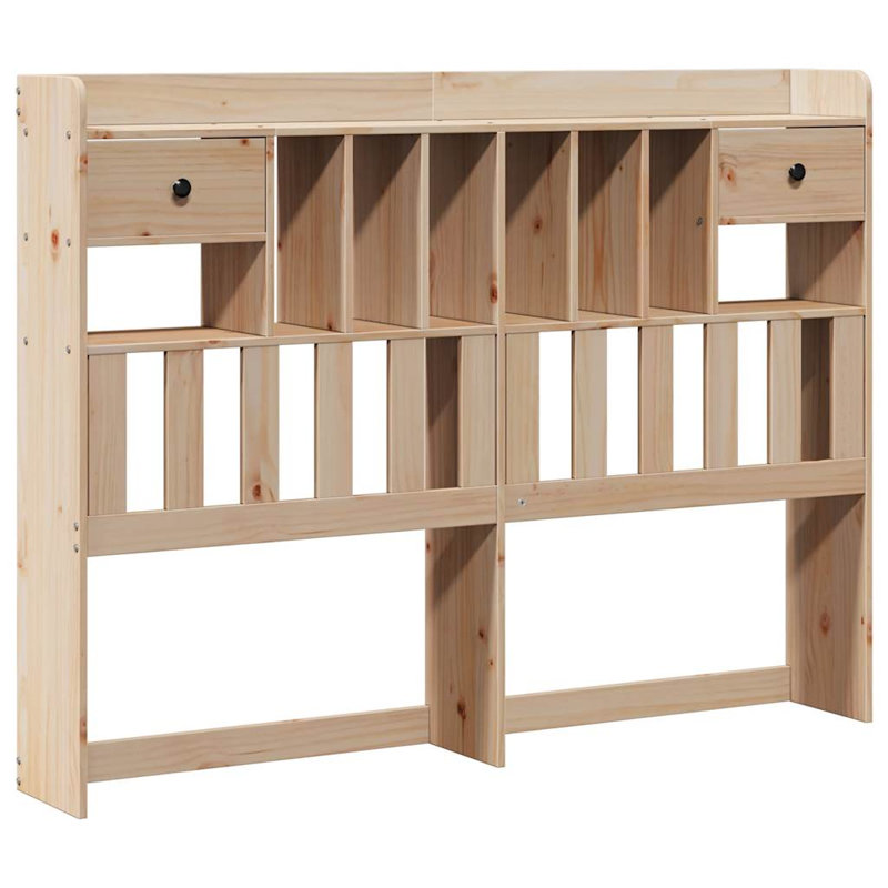 Bookcase Bed Without Mattress Solid Wood Pine, 146 x 228.5 cm