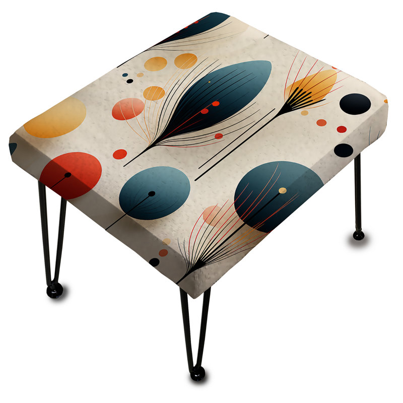 Jardin éclectique moderne multicolore avec repose-pieds rectangulaire éclectique