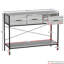 Sylvie 3 Drawer Console Table for Hallway, Industrial Style Living Room Furniture With Metal Legs-642755917-642468229