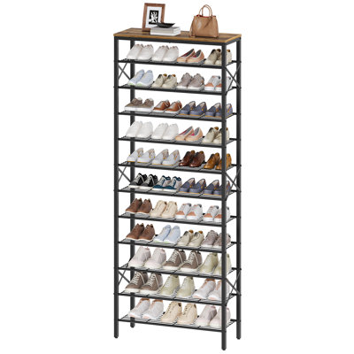 12 Tier Shoe Rack, Large Capacity Shoe Storage Organizer Holds 48 Pairs