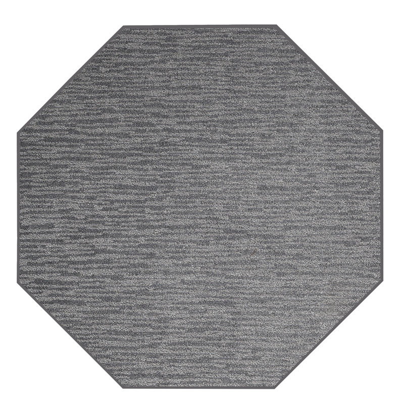 Tapis gris foncé Arvonio, Octogone 7 pi