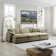 Kaoruko Oversized Modular Cushioned Sofa,With 3 Ottomans To Work As Sleeper Sofa Beds, 3-Seater Sofa With 3 Footstools
