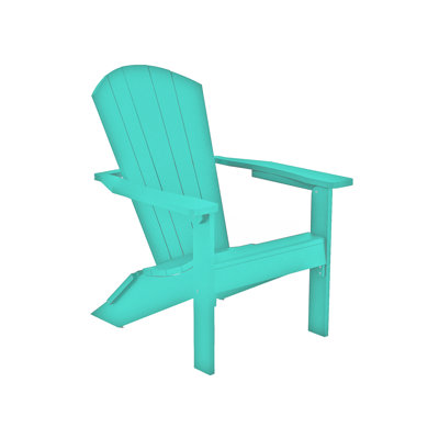 Chaise Adirondack stationnaire classique Crystal Harbor - Sièges de patio en PEHD recyclé de style Muskoka