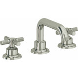 Descanso 8" Widespread Lavatory Faucet with Cross Knurled Handle and ZeroDrain