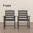 HDPE Imitation Wood Grain Outdoor Patio Armrest Dining Chair (Set Of 2)-1061740006