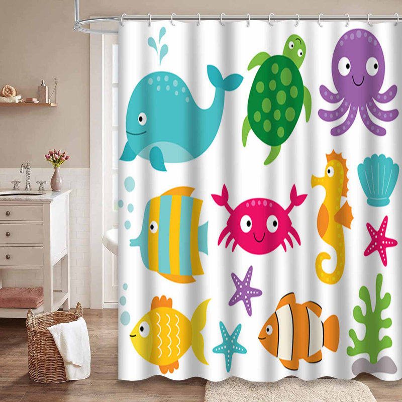 Rideau de douche imperméable avec 12 crochets, L 72 po x l 72 po