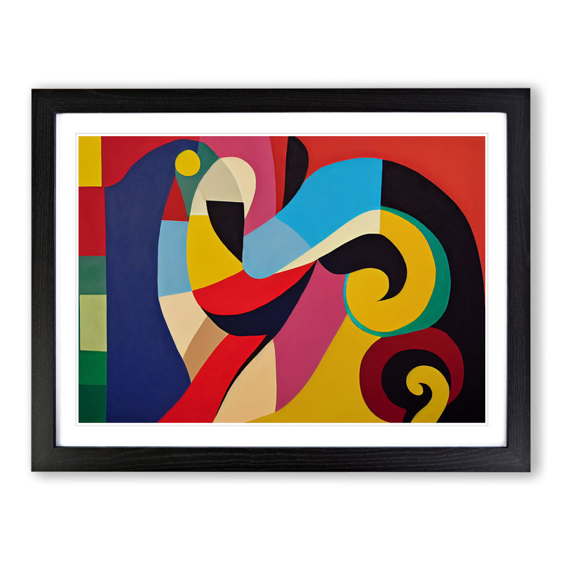Intriguing Modern Abstract - Framed Print, Black, 34cm H x 46cm W x 2cm D