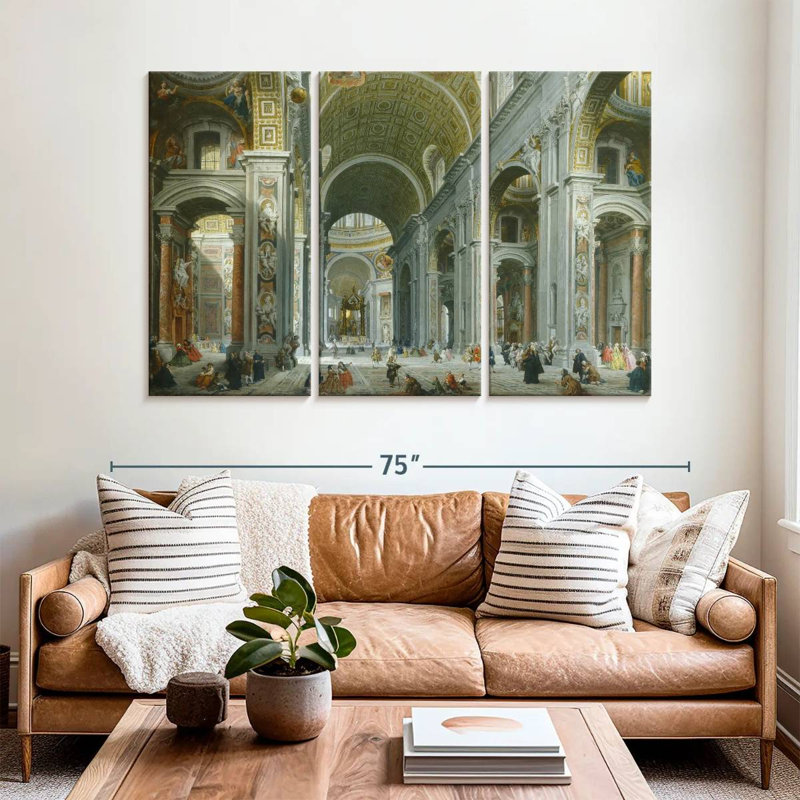 Interior Of Saint Peter's, 42" H x 65" W