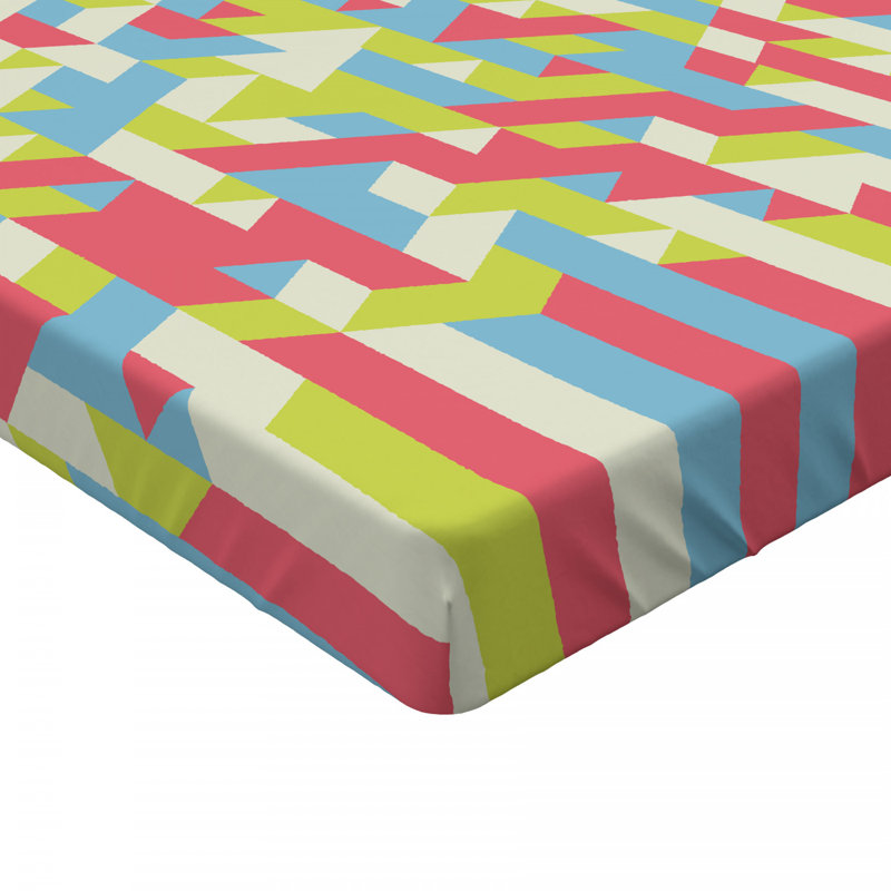 Microfiber Geometric Fitted Sheet, Full Fitted Sheet