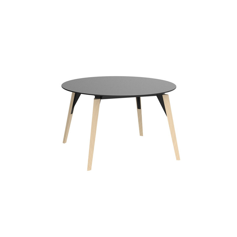 Faz Wood Lounge Table Edge Top, White, Natural, 47.25" W x 47.25" L