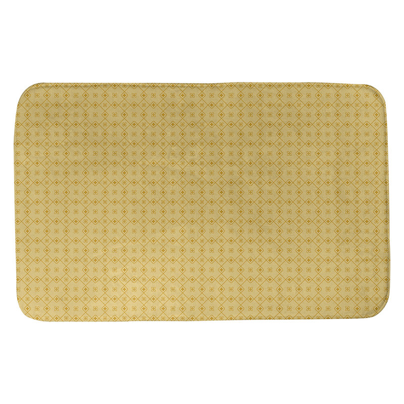 Bueschel Memory Foam Non-Slip Bath Rug, 17" W x 24" L, Yellow