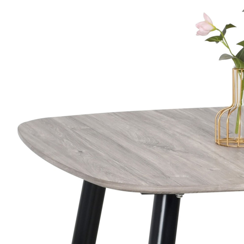 Sisquoc Casual 5-Piece Dining Set - Solid Square Table & 4 Plastic Duo Chairs, Tan, Grey