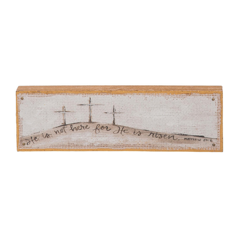  Tissu en bois trois croix décorations de Pâques peintes à la main