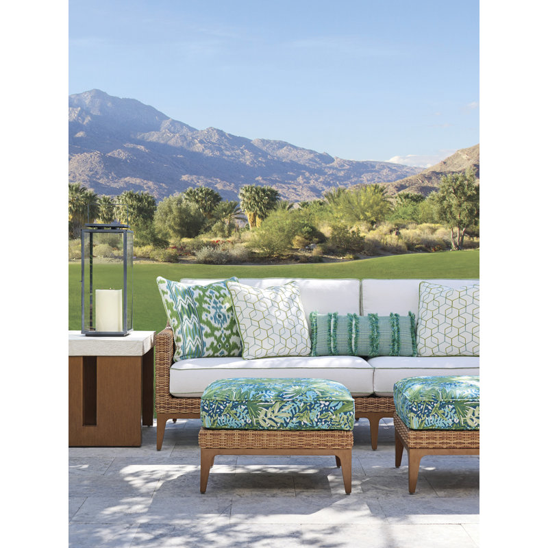 Ottoman, Green Floral