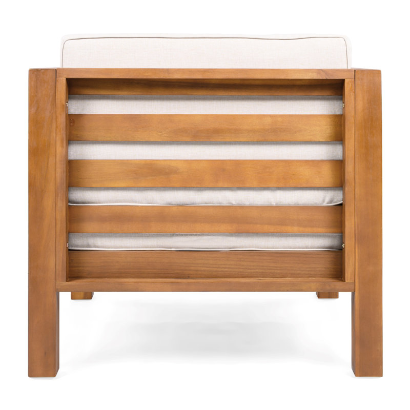 Chaises longues spacieuses, corde en bois d'acacia, sièges d'extérieur modernes