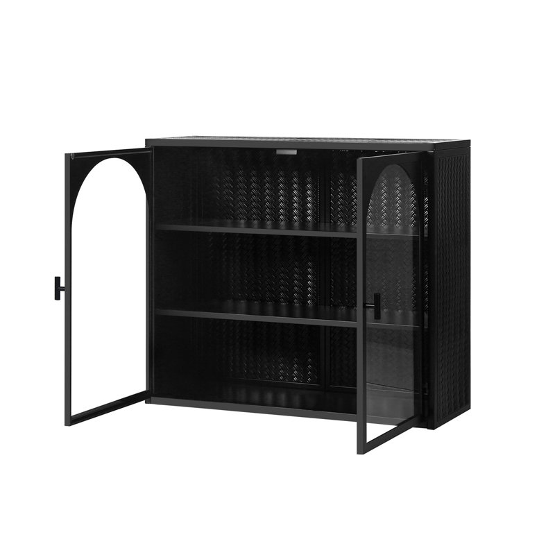 Wall Storage Sideboard Buffet, Noir