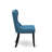7 Piece Kitchen Table Set Consist of a Rectangle Dining Table with X-Legs and 6 Blue Linen Fabric Parson Dining Room Chairs, Wire brushed Black-1440927873-1440927872-1440927875