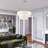 4 - Light Steel Dimmable Drum Chandelier-254080607-254080576