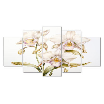 Ostrander - Orchid Wall Art Decor Set 5 Piece