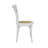 Cassis Farmhouse White Solid Mahogany Wood Cross-Back Dining Chairs, with Woven Rattan Seat for Kitchen and Dining Room-1290620312