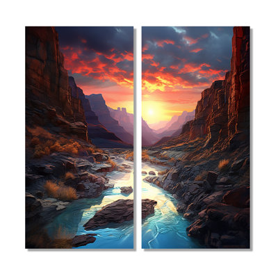 Canyon Canyon Sunset I - Art mural traditionnel