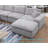 Upholstered Chenille Modular U-sectional Sofa With Two Oversized Ottomans-1163082819
