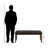 Corteau Transitional Bench with Brown Leather-Look Upholstered, 20.07" H X 47.21" W X 15.87" D