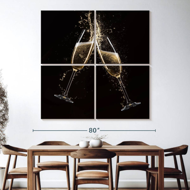 Yarlin Champagne Toast Splash, 74" H x 74" W
