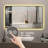 29X39 Frame Wall Mirror  With Rounded Corners Vanity Mirror, Temperature Display, Tri Color Light, Defogging, High-Quality Aluminum Alloy Frame, High-Definition Tempered Glass