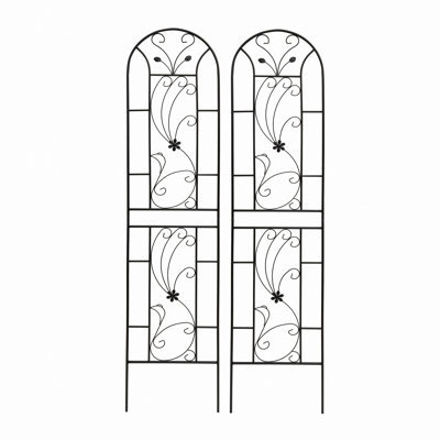 Barrière de jardin en treillis de jardin en métal 86,7 "x 19,7" treillis antirouille pour plantes grimpantes