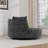 59.8" W Oversized Barrel Chair,Chenille Sofa Chair  With 5 Pillows-1996755673