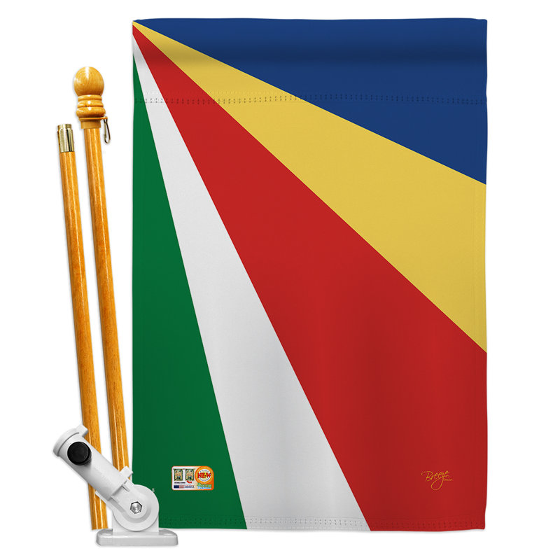 Double Sided 40'' H x 28'' W Polyester Flag Set