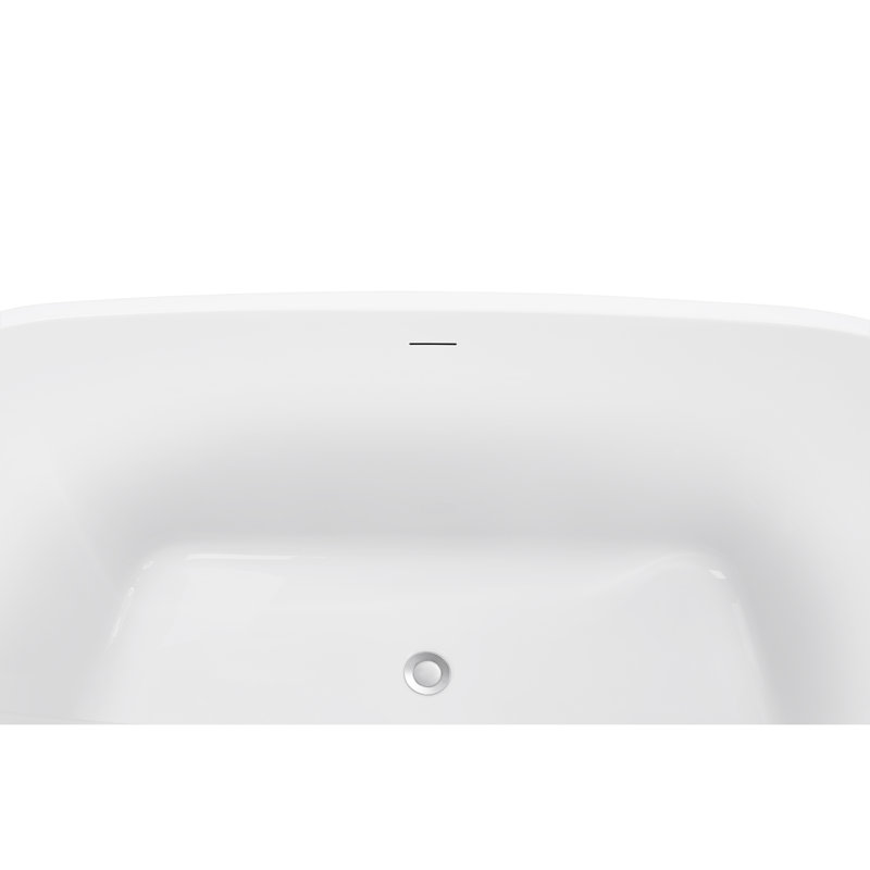 Baignoire de trempage autoportante en acrylique 59,05 po x 28,34 po Hetherton