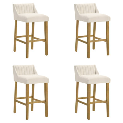 Ensemble de 4 tabourets de bar en bois Faune Modern
