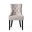 2 chaises de salle à manger grises - revêtement en diamant, base en bois robuste, 2 chaises modernes, support