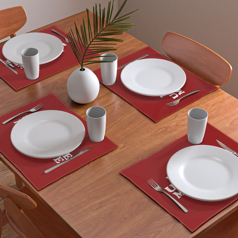 Cotton Typography Rectangle Placemat