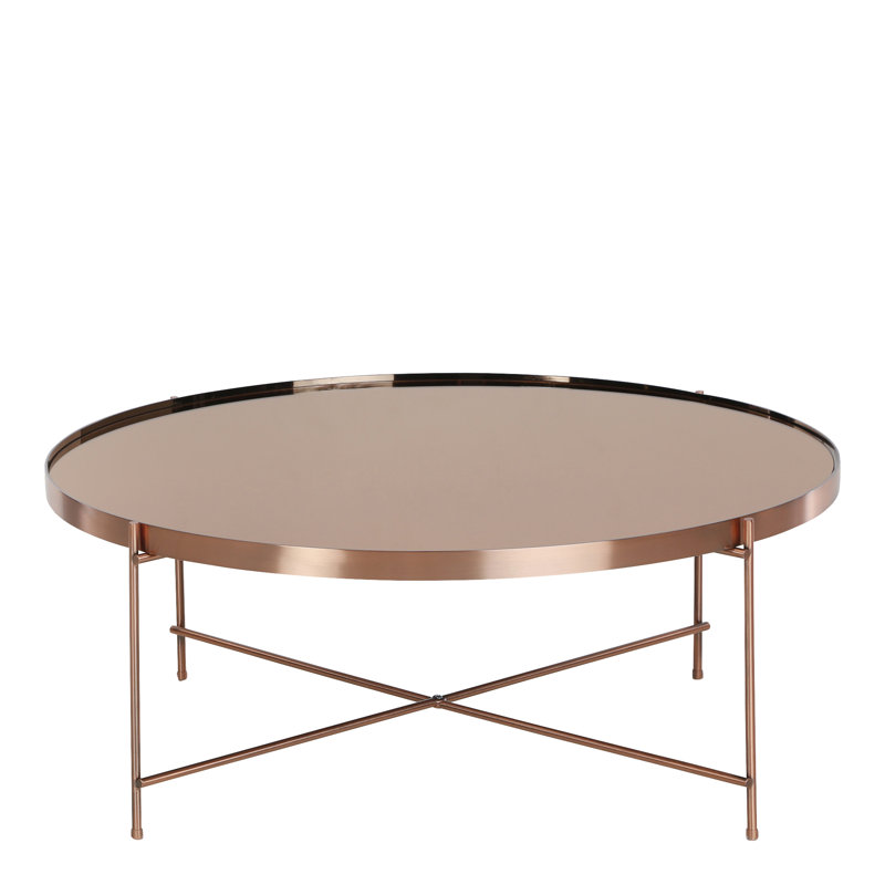Yasmina Four Leg Coffee Table, Rose Gold