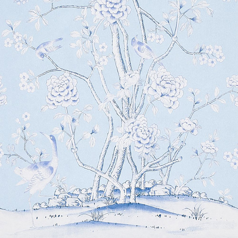 Schumacher x Mary McDonald Chinois Palais Panel, Blue