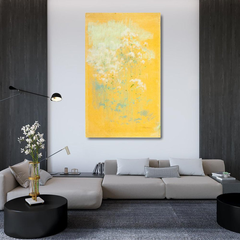 "Fleurs sauvages" par John Henry Twachtman - Art mural sur toile tendue avec châssis, H 48 po x l 33 po