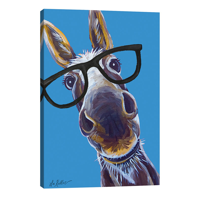 Donkey Snickers Glasses - Wrapped Canvas Painting, 66.04 cm H x 45.72 cm W x 1.91 cm D