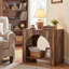 Table de bout 27,56 "en arche de style campagnard, table d'appoint moderne avec tablette de rangement ouverte pour le salon, ensemble de 2-129912498