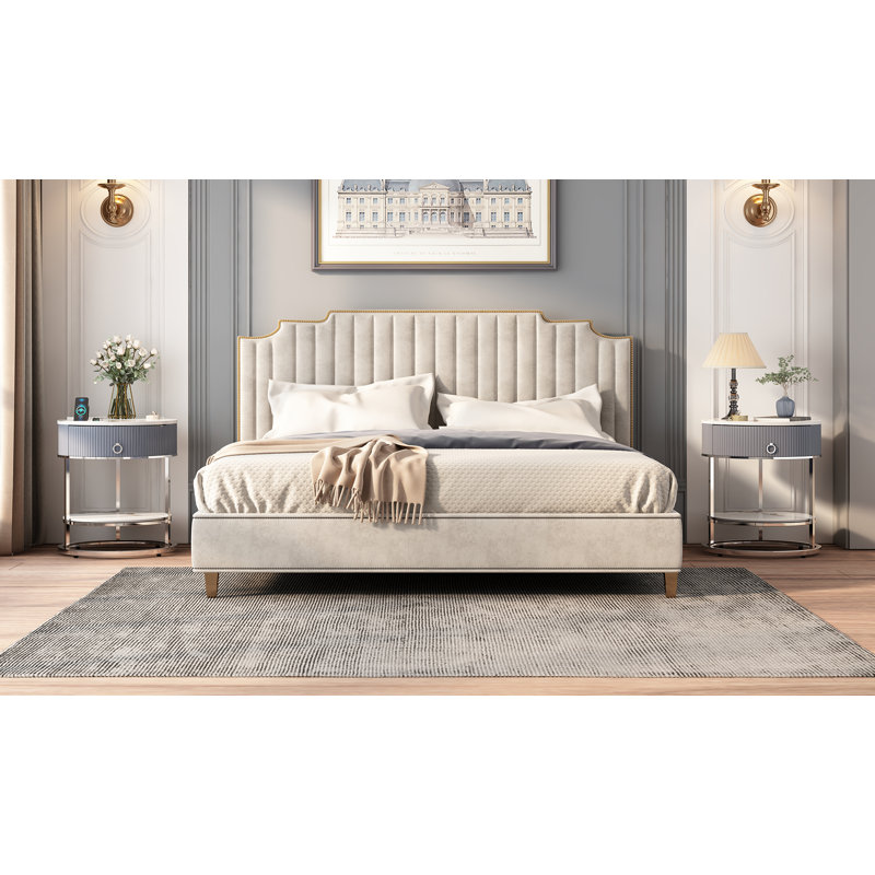 Table de chevet 1 tiroir en fer, Gris / Argent