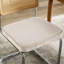 2 chaises de cuisine de style Mid-Century moderne, 2 chaises de salle à manger en velours beige avec dossier et base robuste, base en acier inoxydable naturel, accent pour la pièce, excellente respirabilité-547190048