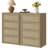 Consiglia Boho-Rattan 4-Drawer Dresser, 40.5" Tall Bedroom Storage Chest for Small Spaces-1514685117